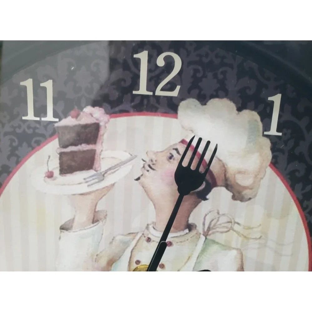 Round Plastic Kitchen Wall Clock, 12